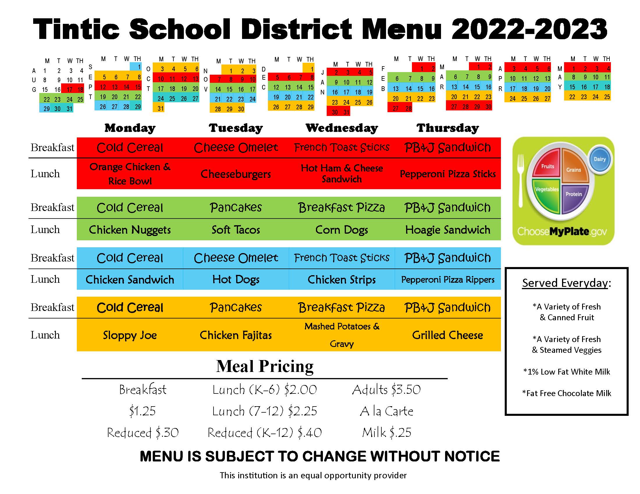 22 23 Menu