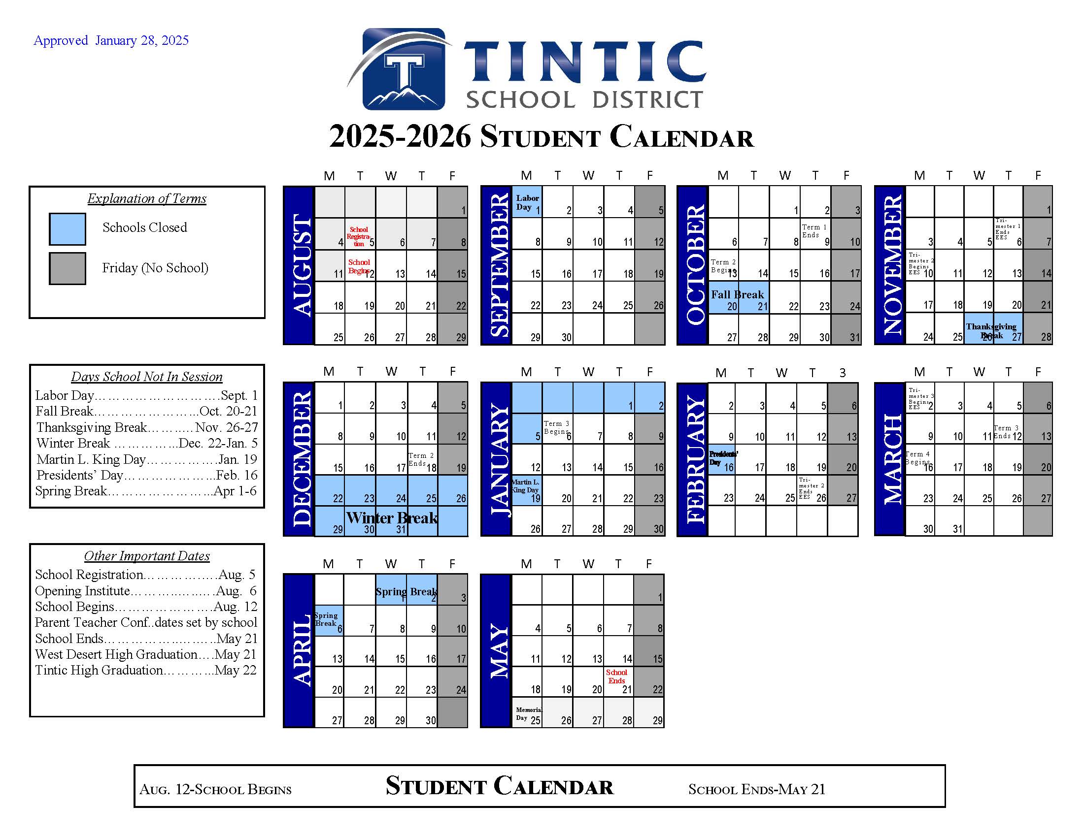 Student Calendar